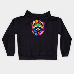 cute raccoon Kids Hoodie